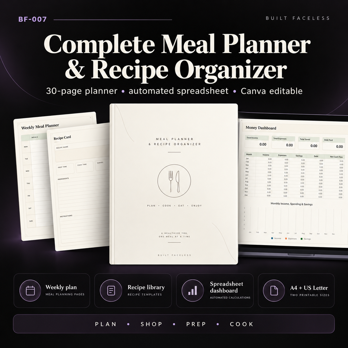 Complete Meal Planner & Recipe Organizer