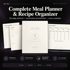 Complete Meal Planner & Recipe Organizer