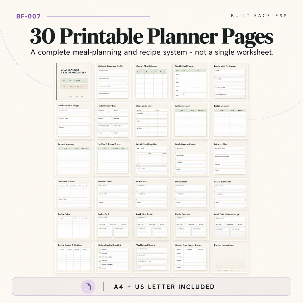 Complete Meal Planner & Recipe Organizer