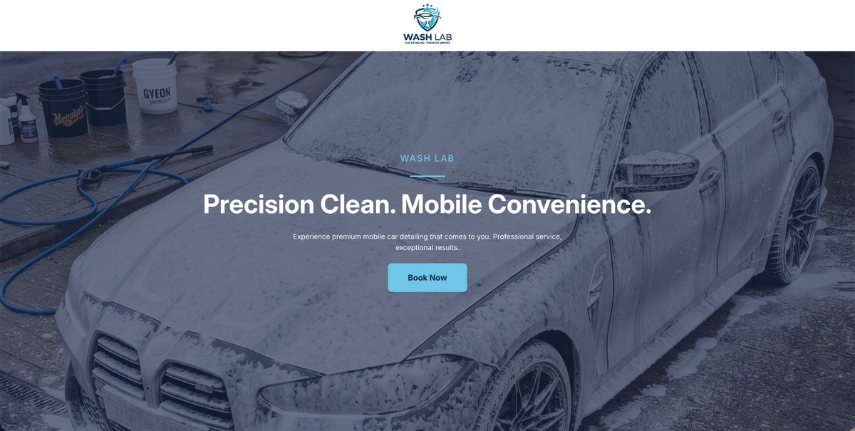APEX Shopify theme preview for a mobile valeting service.